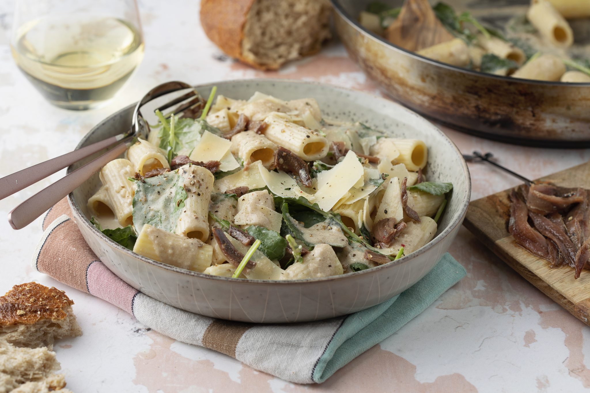 Anchovy Caesar Salad Pasta Season Brand Sustainable Canned Seafood