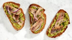 avocado toast with sardines