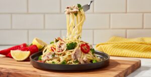 lemon sardine pasta recipe and dish