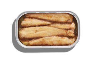 skinless and boneless sardines in a can