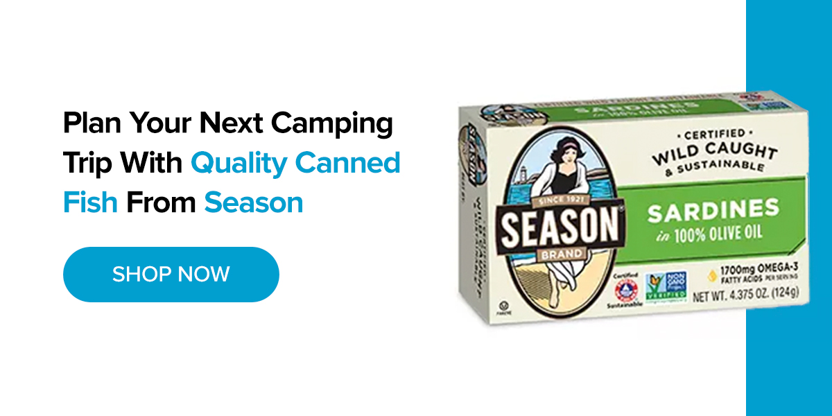 plan your camping trip with canned sardines